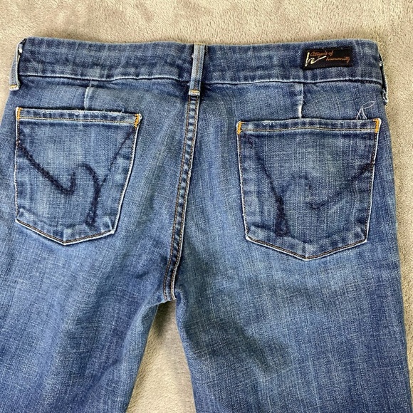 Citizens of Humanity Womens Low Waist Flared Jeans Size 28 Dark Wash Y2K - Picture 4 of 8